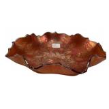 Carnival Glass Ruffled Edge Bowl