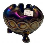 Carnival Glass Footed Rose Bowl