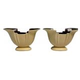 Art Deco Ceramic Planter Pair