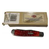 Case 6207 CV DR Red Mini Trapper Folding Knife