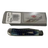 Case 6254 SS BRNT Indigo Trapper Folding Knife