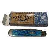 Case 6254 SS Carib Blue Trapper Folding Knife