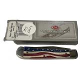 Case 6254 SS Star Spngl Trapper Folding Knife