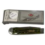 Case 6254 SS Moss Brown Trapper Folding Knife