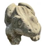 Carved Stone Frog Garden Sculpture