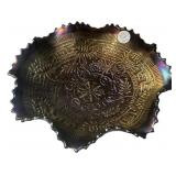 Carnival Glass Ruffled Edge Bowl