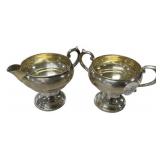 Sterling Silver Weighted Creamer & Sugar Set
