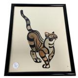 15"h., 12"w Walter Anderson Cat Print
