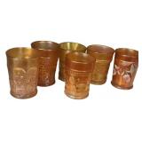 Marigold Carnival Glass Tumblers Lot