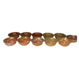 Carnival Glass Berry Bowls Set of 12