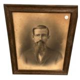 24"h., 20"w 19th Century Portrait on Board