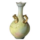 JP France Victorian Porcelain Vase Gold Handles