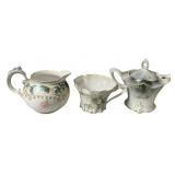 Antique Porcelain Creamers Set of 3