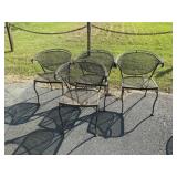 Set of 4 Wrought Iron Patio Chairs