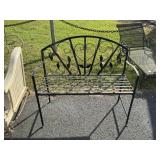 Wrought Iron Garden Bench w/ Scrollwork