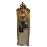 Gold Gilt Trumeau Mirror w/ Bust
