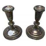 Pair Sterling Silver Candlesticks