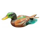 Hand-Painted Wooden Mallard Duck Decoy