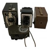 Lot of 4 Vintage Box & TLR Cameras