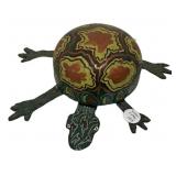 Hand-Painted Gourd Turtle Figure