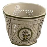Ceramic Reticulated Cachepot Planter