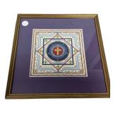 13" x 13" Cross Stitch Framed Artwork