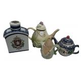 Ceramic Teapot & Tea Caddy Collection