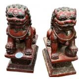 Pair Chinese Foo Dog Guardian Lions
