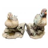 Pair of Green Winged Teal Resin Duck Bookends