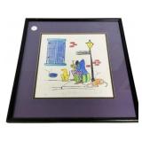 17"h., 17"w Signed Jazz Man Blues 816/850 Print