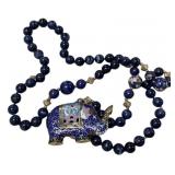 Cloisonn© Elephant Pendant Bead Necklace