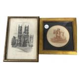 10" x 8"w Framed Castle Print and Framed Print