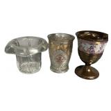 Antique Glass & Copper Luster Lot of 3