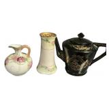 Antique Porcelain Pitcher Vase Teapot Set