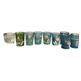 Victorian Hand-Painted Glass Tumblers