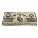 1861 Confederate $50 Note T-16