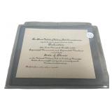 1906 Vicksburg Military Park Invitation