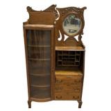Antique Oak Secretary Desk Bookcase