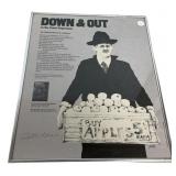 20"h., 16"w Down and Out Poster