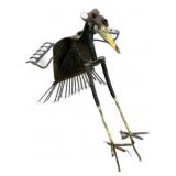 Welded Metal Found Object Bird Sculpture