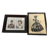 VTG Photograph and Framed Sign Picture