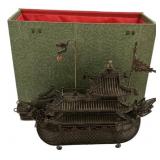 Chinese Silver Filigree Dragon Boat