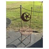 Wrought Iron Star Folding Chair