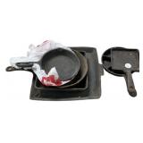 Cast Iron Cookware Lot Skillets & Pans