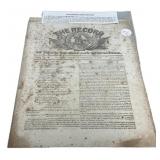 1863 Confederate "The Record" Newspaper