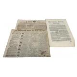 18th Century Historical Newspapers Lot