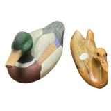 Pair of Carved Wood Duck Decoys