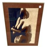 24"h., 17"w Framed Abstract Print