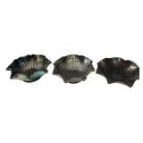 Set of 3 Silver-Plated Ruffled Bowls