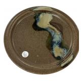 Handmade Stoneware Plate with Glaze
